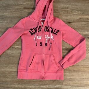 Aeropostale Pink Hoodie with New York Print Y2K